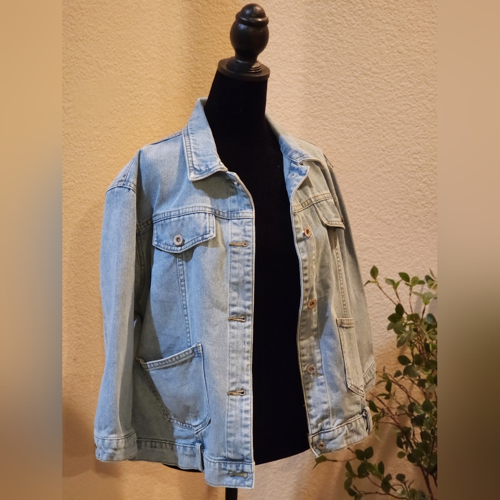 Retro Inspired Denim Jacket - Size XL
